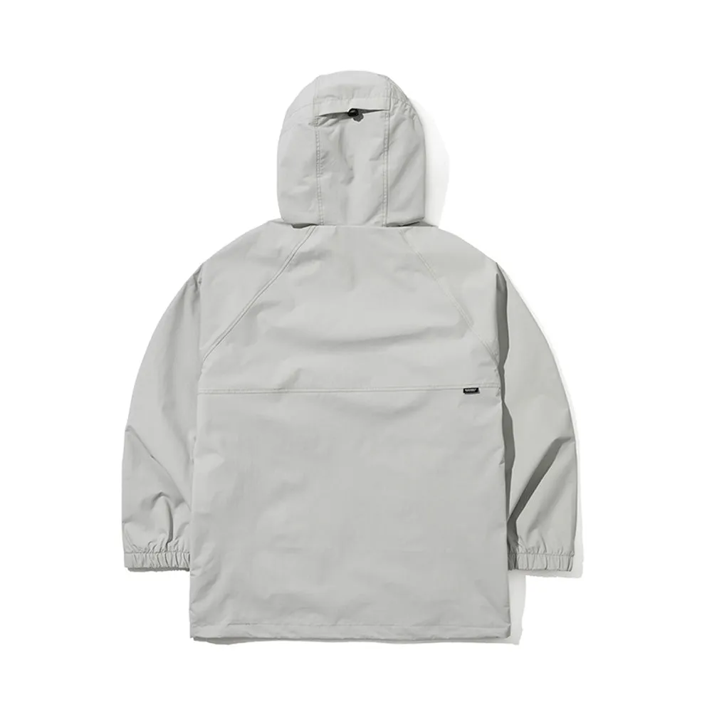 RUN HOODED ANORAK JACKET GRAY