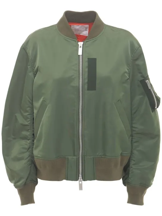 Sacai   Zip-up nylon bomber jacket 