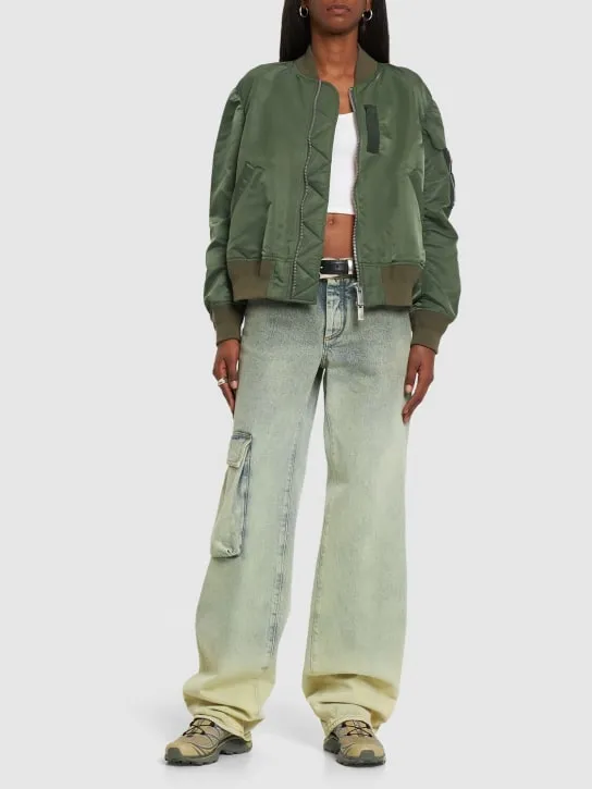 Sacai   Zip-up nylon bomber jacket 
