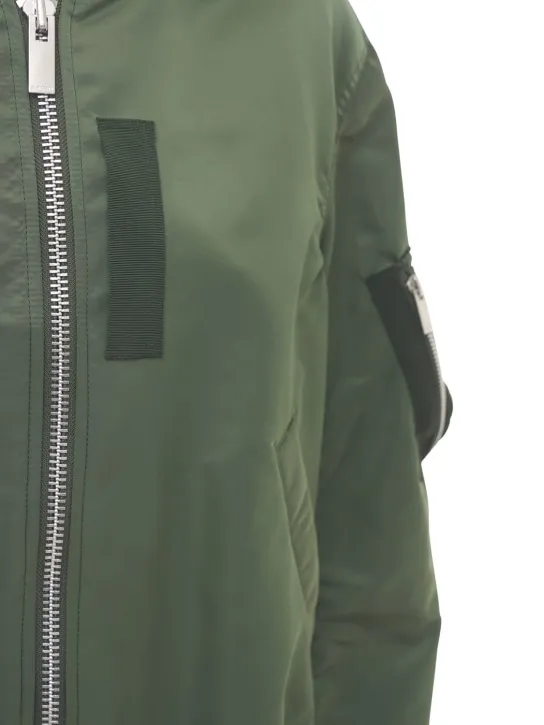 Sacai   Zip-up nylon bomber jacket 