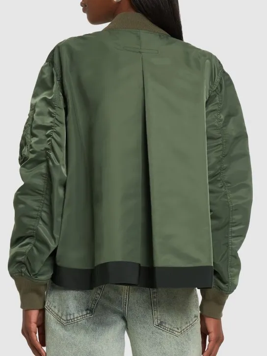 Sacai   Zip-up nylon bomber jacket 