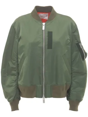 Sacai   Zip-up nylon bomber jacket 