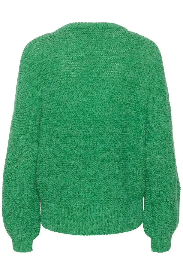 Saint Tropez Felia Pullover in Gumdrop Green Melange