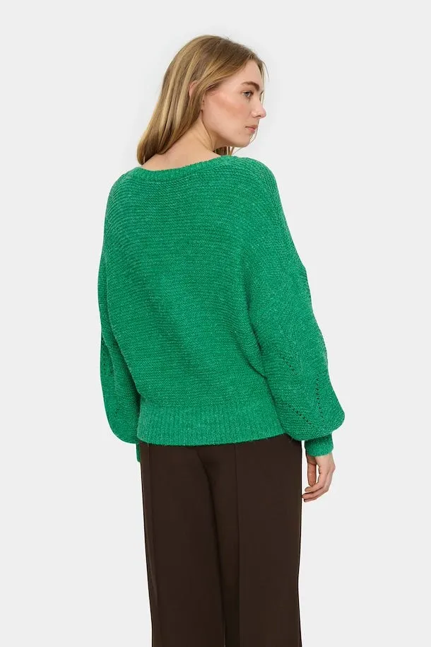 Saint Tropez Felia Pullover in Gumdrop Green Melange