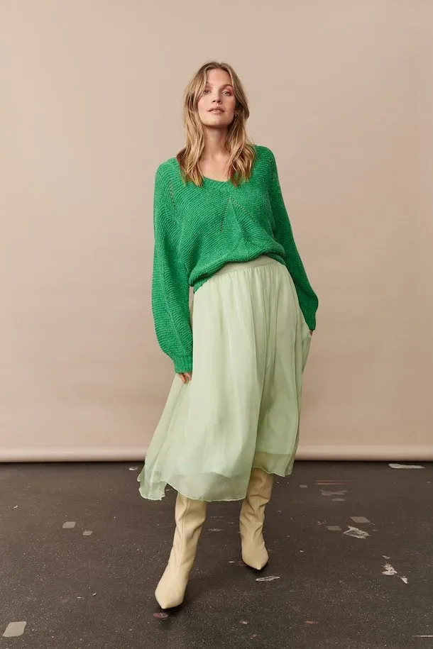 Saint Tropez Felia Pullover in Gumdrop Green Melange