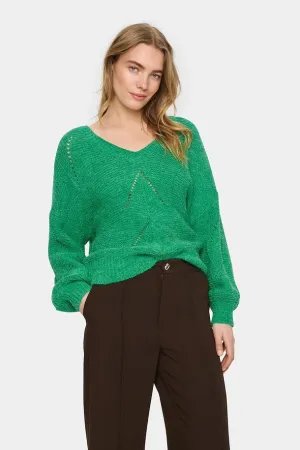 Saint Tropez Felia Pullover in Gumdrop Green Melange