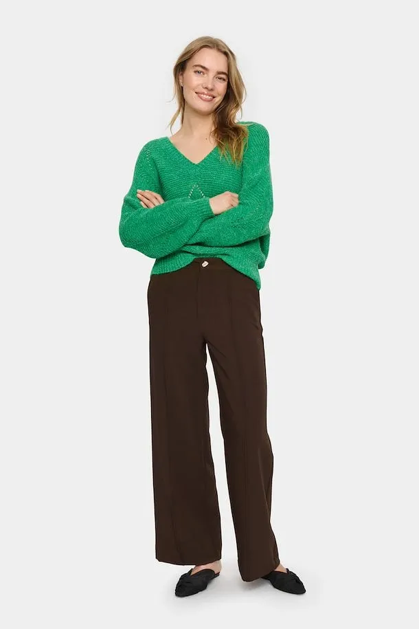 Saint Tropez Felia Pullover in Gumdrop Green Melange