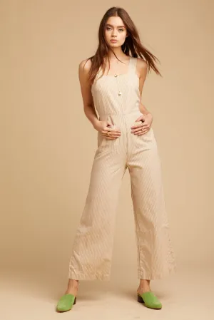 Sand Stripe Sailor Jumpsuit