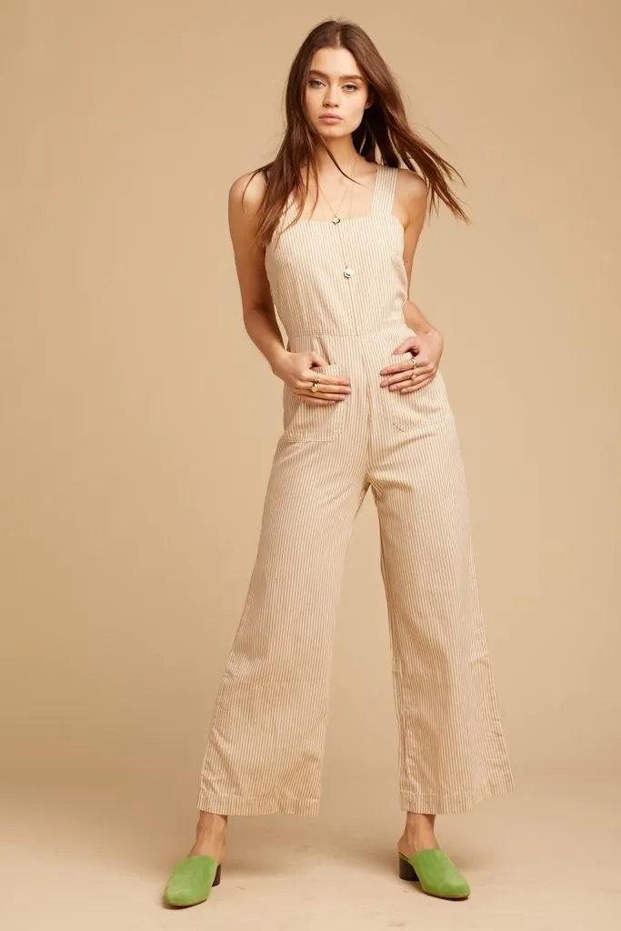 Sand Stripe Sailor Jumpsuit
