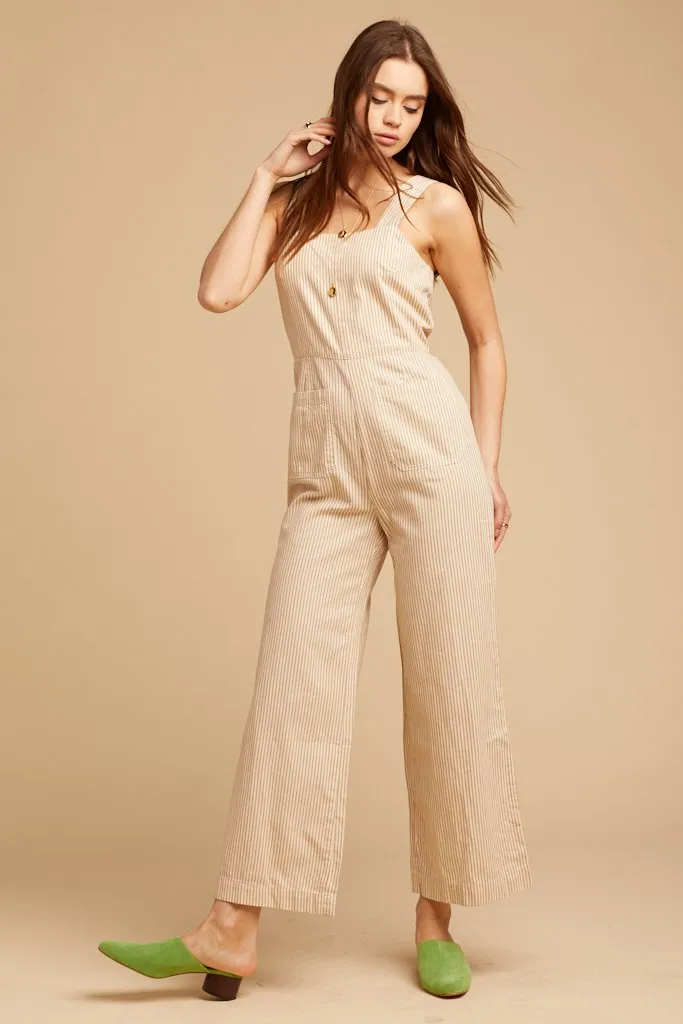 Sand Stripe Sailor Jumpsuit