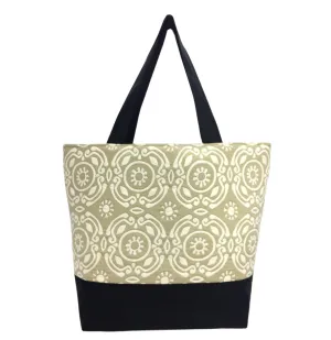 Soleil in Tan | Black Nylon | RTS Essential Tote Bag | Medium