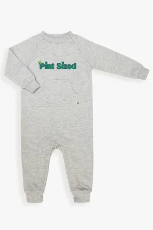 St. Patricks Day Pint Sized Irish Holiday Celebration Baby Unisex Jumpsuit | Size Ranges 9 Months to 2T