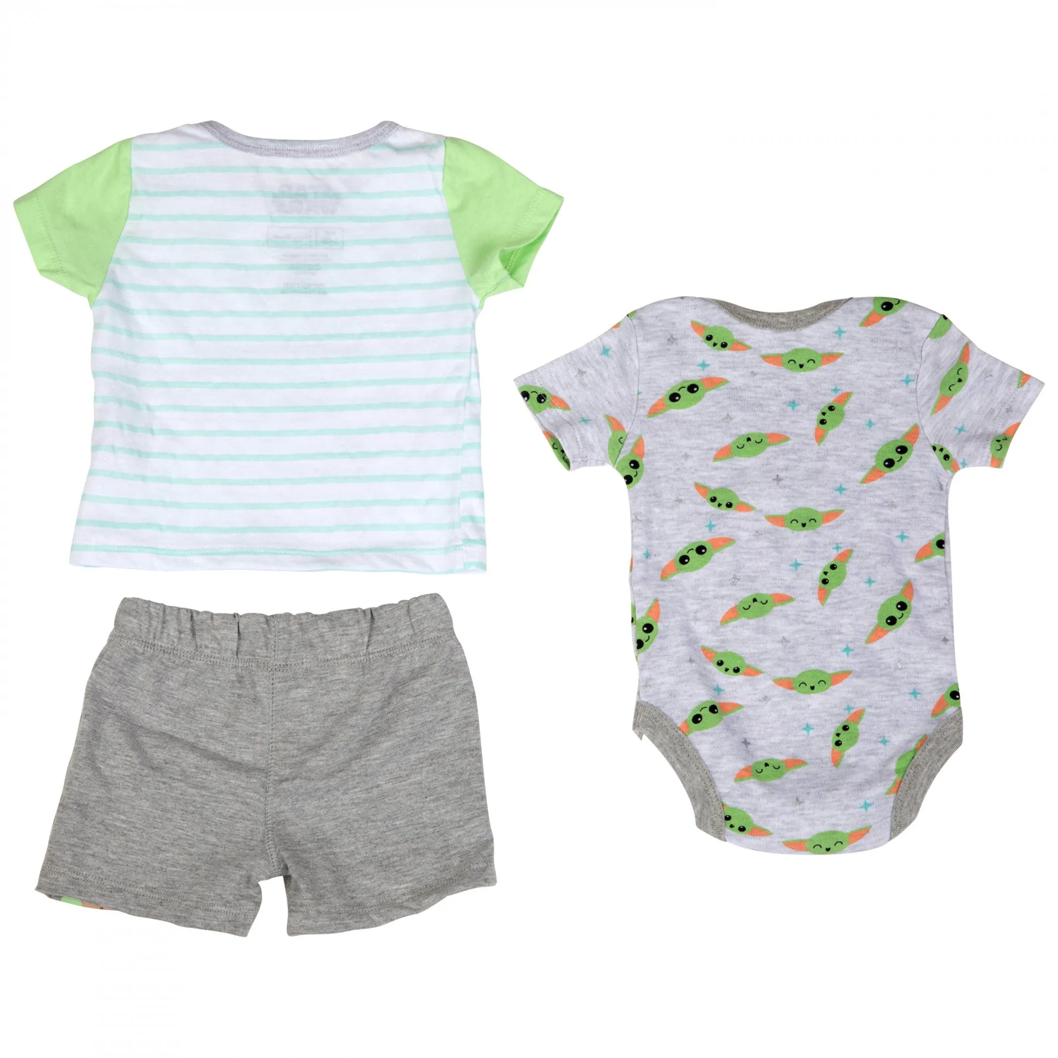 Star Wars Happy Grogu 3-Piece Shirt, Short and Bodysuit Set