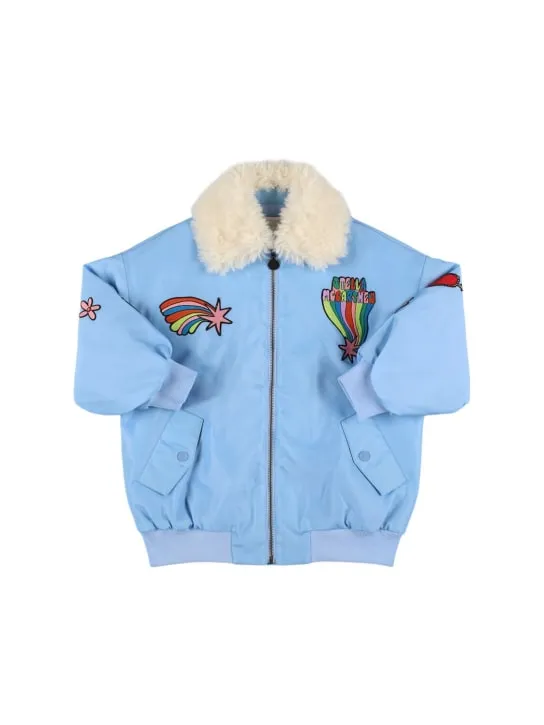 Stella McCartney Kids   Poly twill satin bomber jacket 