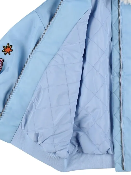 Stella McCartney Kids   Poly twill satin bomber jacket 