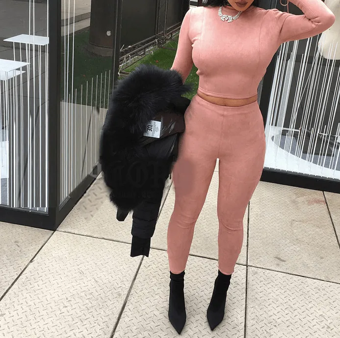 SUEDE FITTED JUMPSUIT