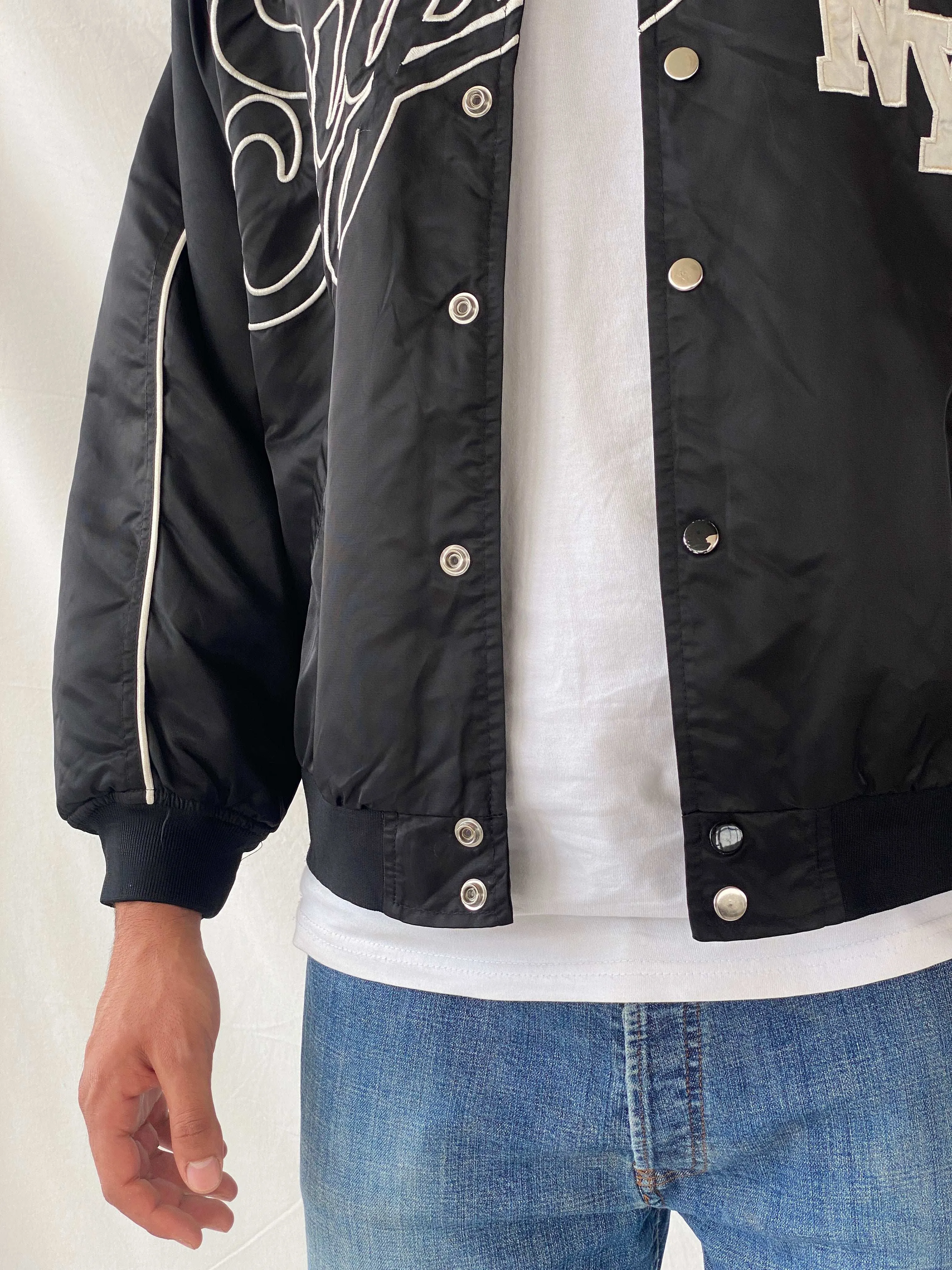 Supreme NY Windbreaker Black Bomber Jacket - XL