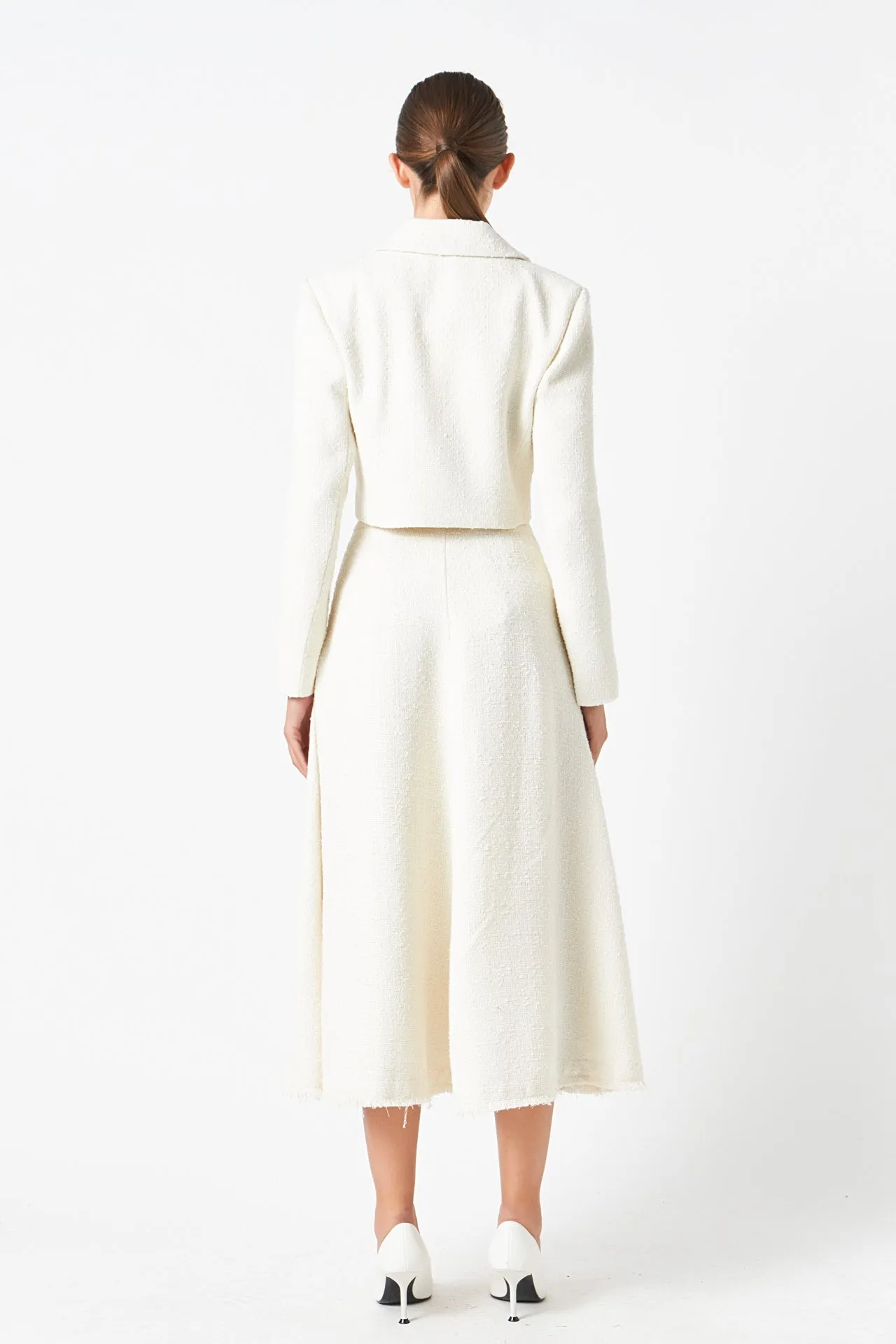 Textured Cropped Jacket