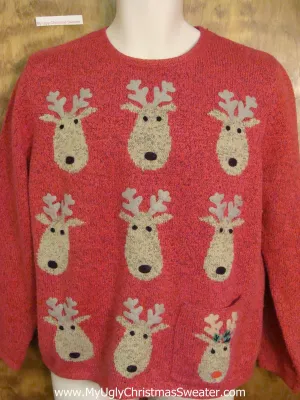 Tic Tac Toe Reindeer Games Horrible Christmas Sweater Pullover
