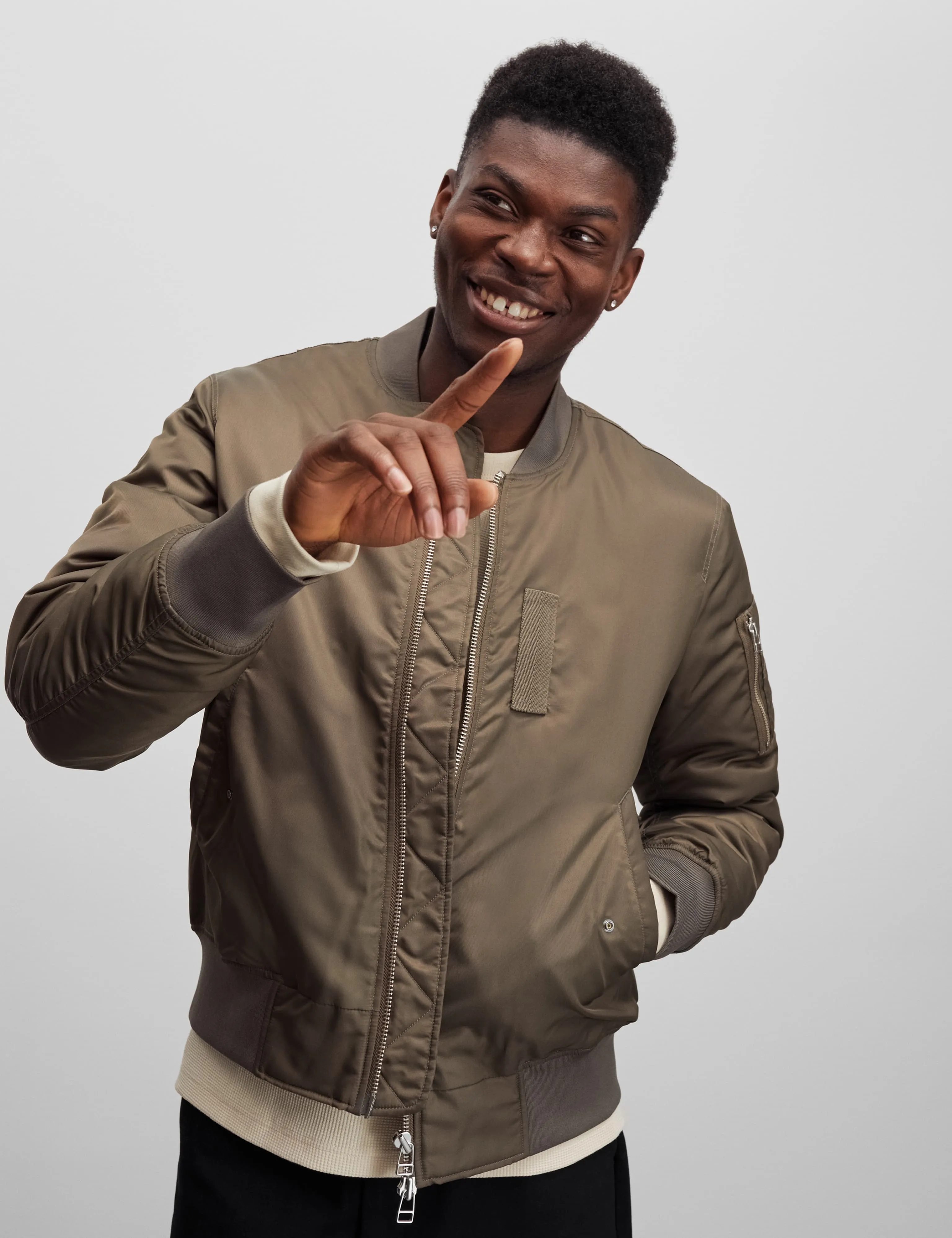 Tight Twill Flight Jacket, Tarmac