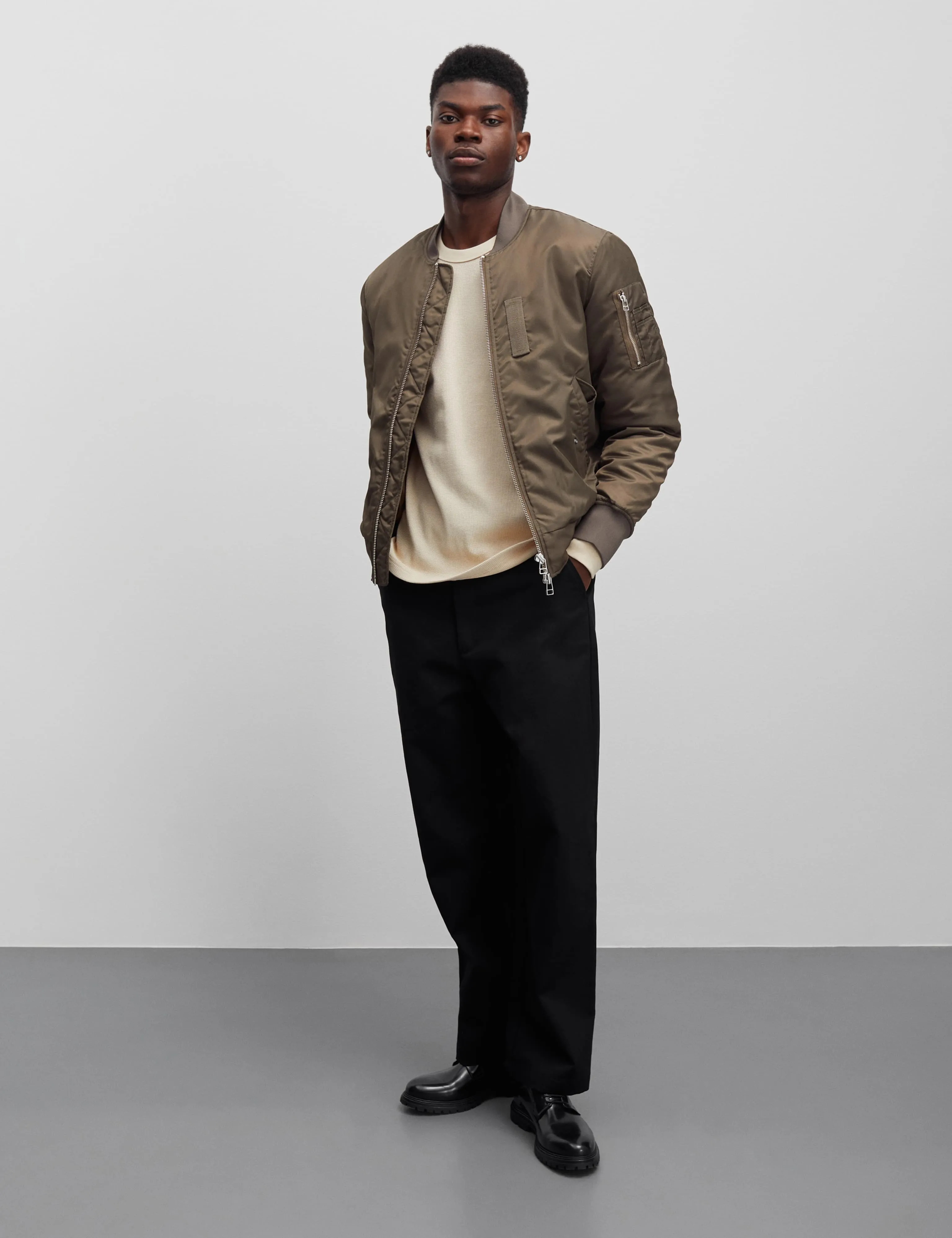 Tight Twill Flight Jacket, Tarmac