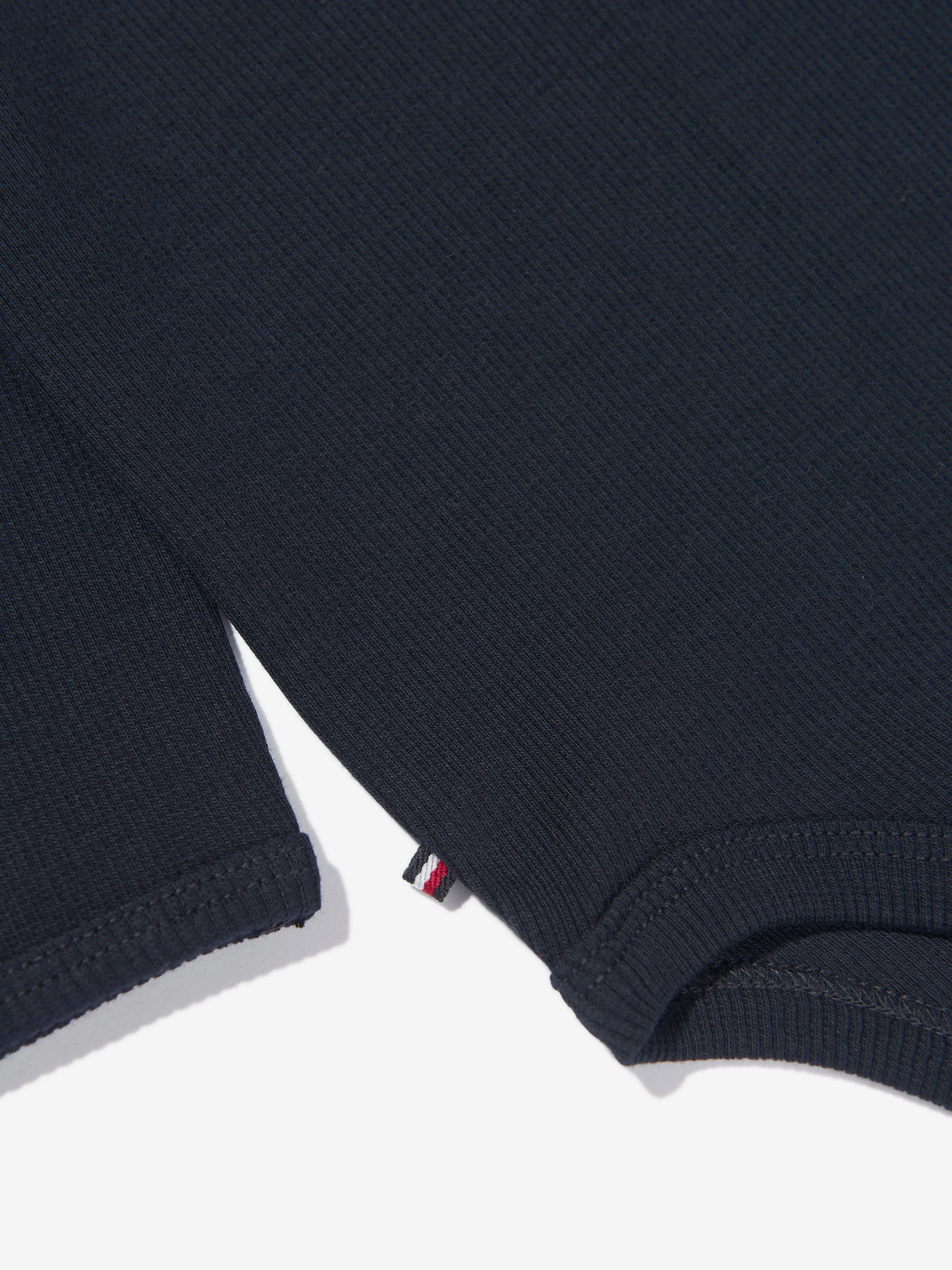 Tommy Hilfiger Baby Boys Rib Collar Bodysuit in Navy