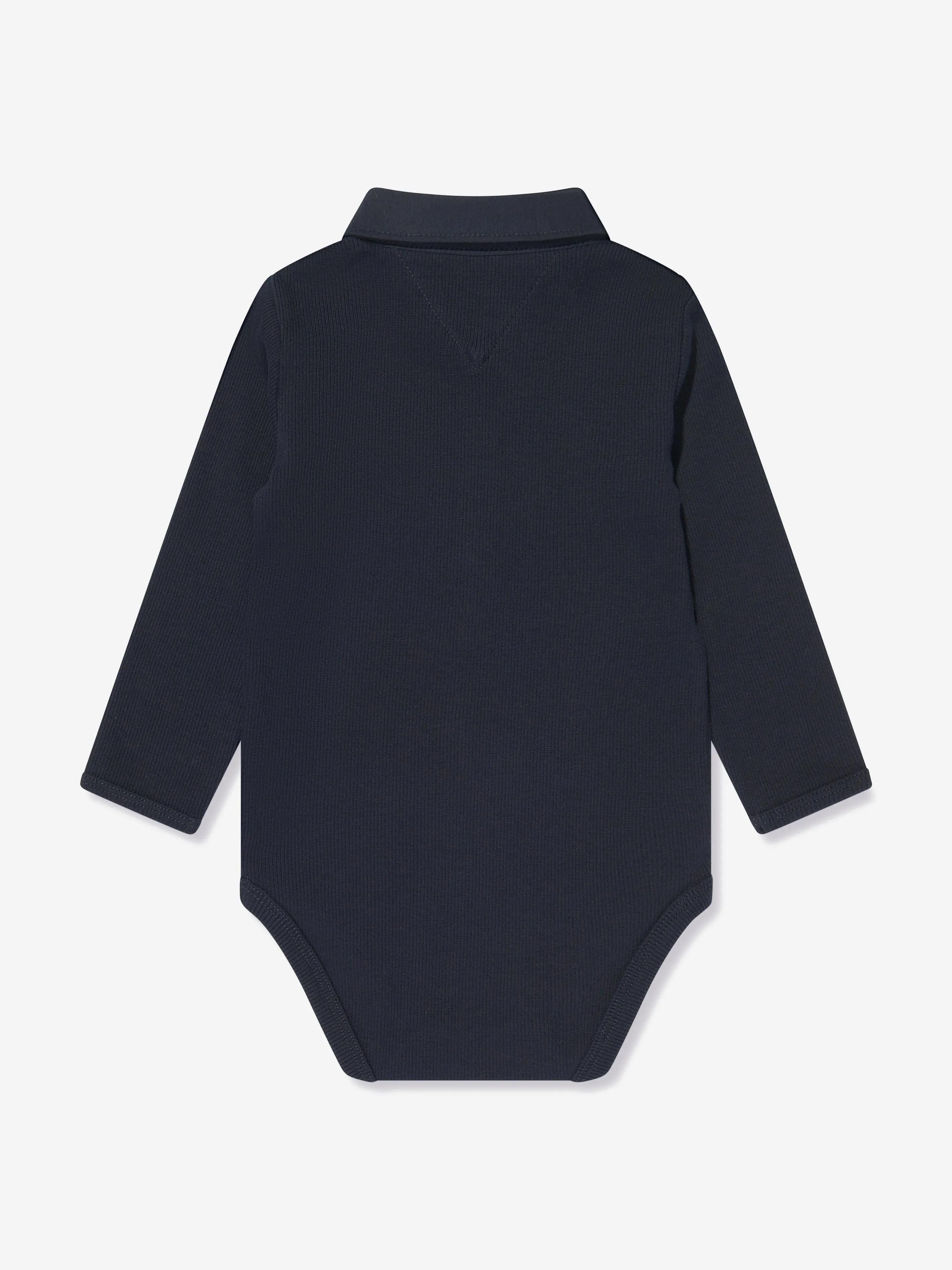 Tommy Hilfiger Baby Boys Rib Collar Bodysuit in Navy