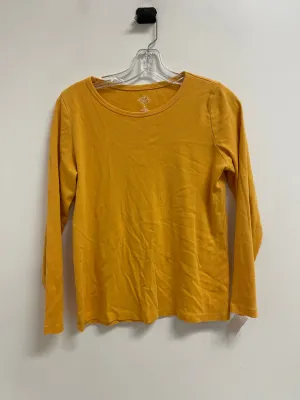 Top Long Sleeve Basic By St Johns Bay In Yellow, Size: M