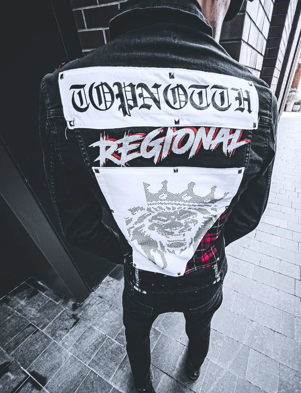 TOP NOTCH Denim Trucker Jacket - Black DH3