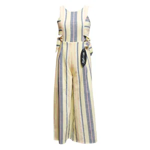 Tween Cutout Stripe Jumpsuit