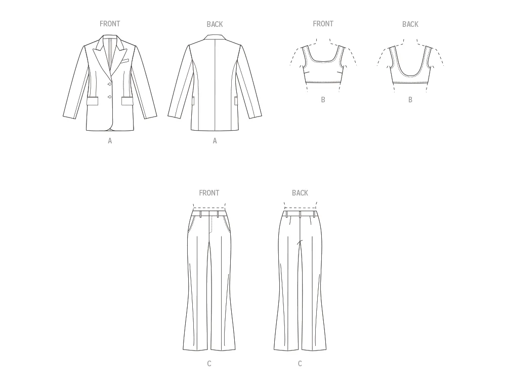 Vogue sewing pattern 1960 Misses’ Jacket, Knit Top and Pants
