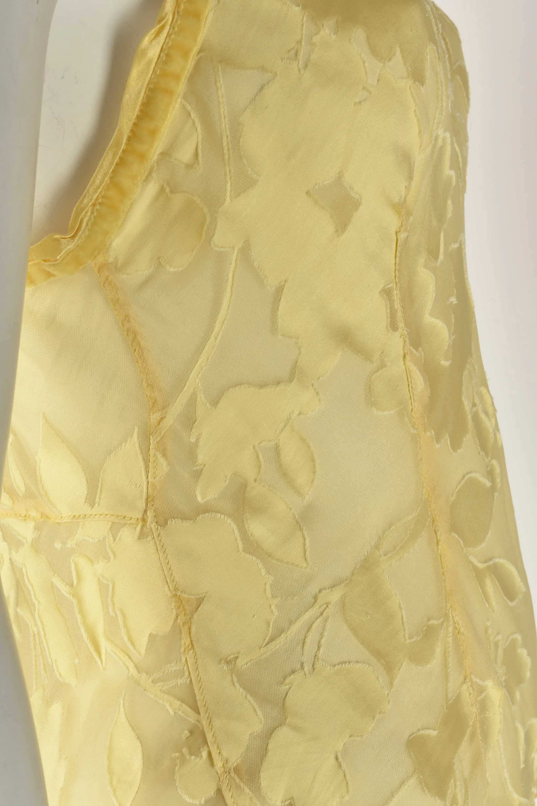 VOYAGE 90s sheer yellow vest top M