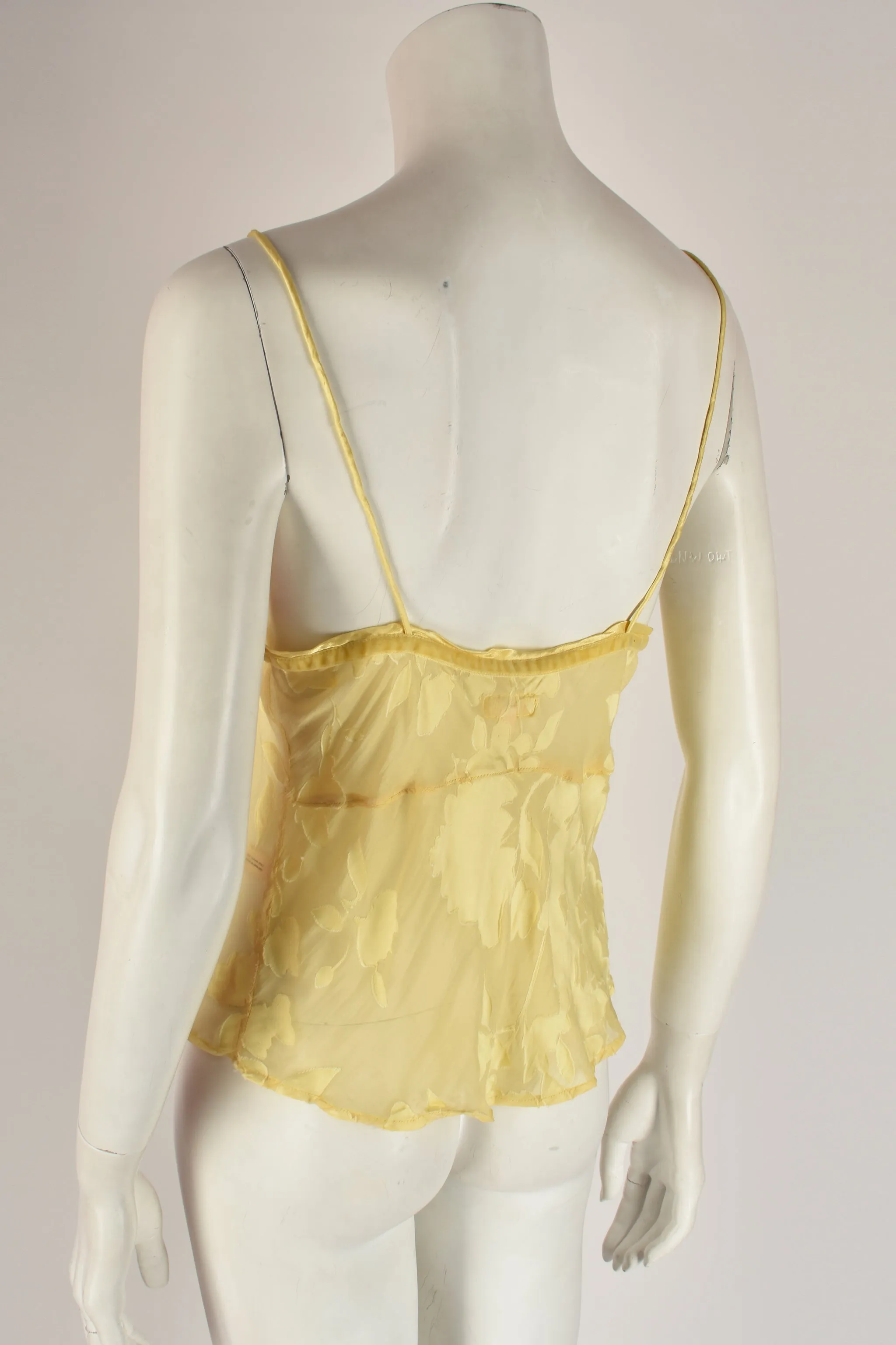 VOYAGE 90s sheer yellow vest top M