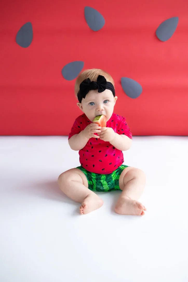 Watermelon Short Sleeve Bodysuit/Bummie Shorts Bundle