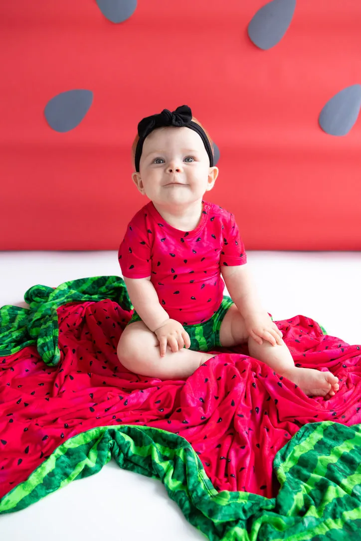 Watermelon Short Sleeve Bodysuit/Bummie Shorts Bundle