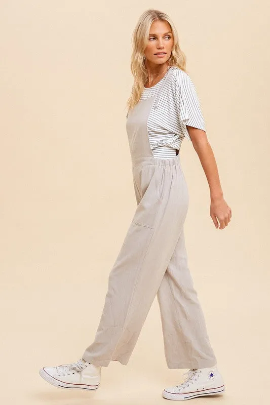 Wide Leg Jumpsuit - silver