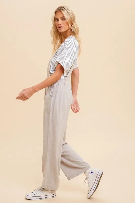 Wide Leg Jumpsuit - silver