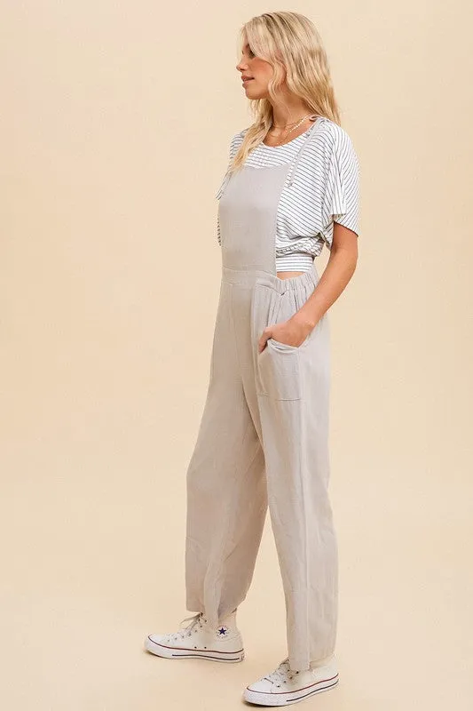 Wide Leg Jumpsuit - silver
