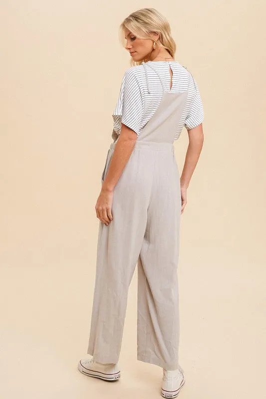 Wide Leg Jumpsuit - silver