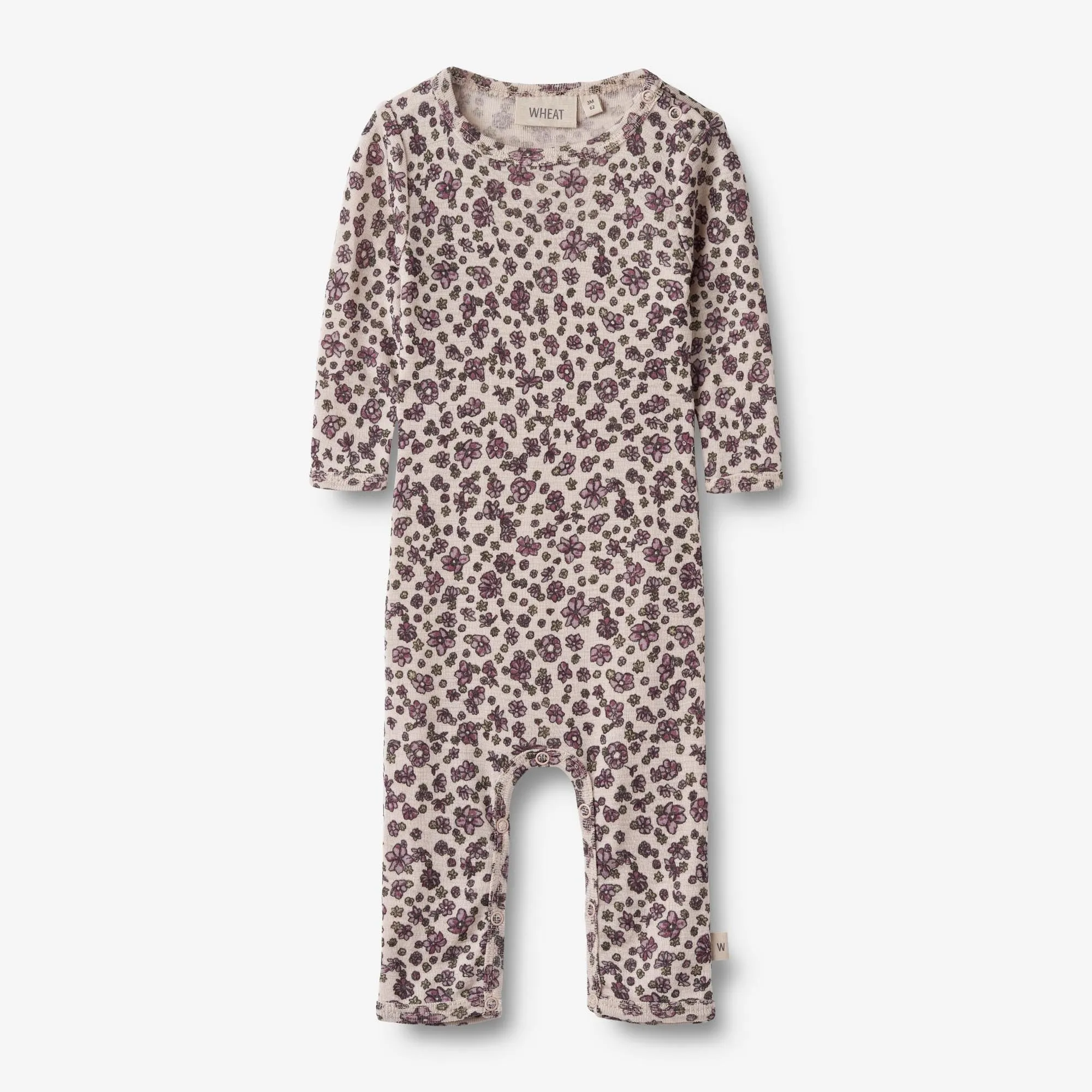 Wool Jumpsuit L/S Haven - autumn flowers
