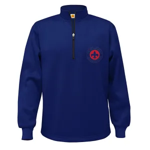 Youth Quarter Zip Performance Pullover With Garrett Memorial Logo